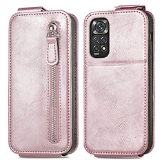 Funda de Cuero Flip para Xiaomi Redmi Note 11 4G (2022) Oro Rosa