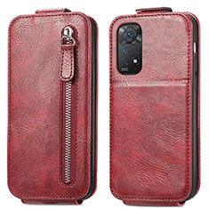 Funda de Cuero Flip para Xiaomi Redmi Note 11 Pro 5G Rojo