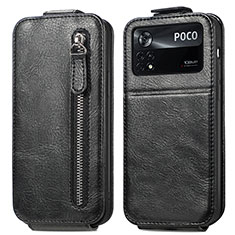 Funda de Cuero Flip para Xiaomi Redmi Note 11E Pro 5G Negro