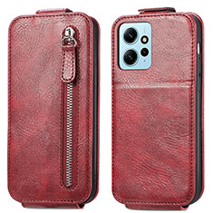 Funda de Cuero Flip para Xiaomi Redmi Note 12 4G Rojo