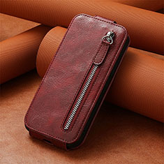 Funda de Cuero Flip S01D para Asus ROG Phone 7 Pro Rojo