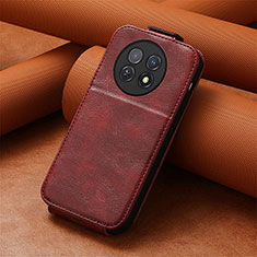 Funda de Cuero Flip S01D para Huawei Nova Y91 Rojo