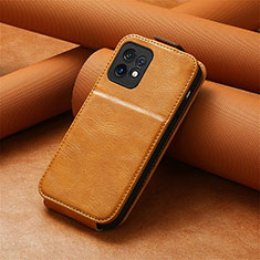 Funda de Cuero Flip S01D para Motorola Moto Edge 40 Pro 5G Marron