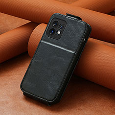 Funda de Cuero Flip S01D para Motorola Moto Edge 40 Pro 5G Negro