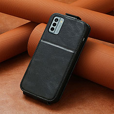 Funda de Cuero Flip S01D para Nokia G22 Negro