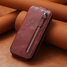 Funda de Cuero Flip S01D para Samsung Galaxy S23 Plus 5G Rojo