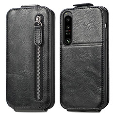 Funda de Cuero Flip S01D para Sony Xperia 1 IV Negro