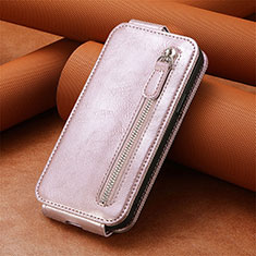 Funda de Cuero Flip S01D para Xiaomi Poco F4 GT 5G Oro Rosa