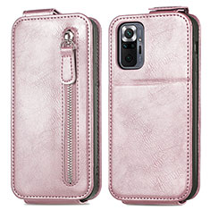 Funda de Cuero Flip S01D para Xiaomi Redmi Note 10 Pro Max Oro Rosa