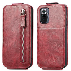 Funda de Cuero Flip S01D para Xiaomi Redmi Note 10 Pro Max Rojo