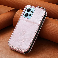 Funda de Cuero Flip S01D para Xiaomi Redmi Note 12 4G Oro Rosa