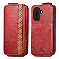 Funda de Cuero Flip S02D para Huawei Enjoy 50 Rojo