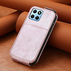 Funda de Cuero Flip S02D para Huawei Honor 70 Lite 5G Oro Rosa