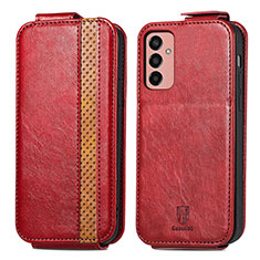 Funda de Cuero Flip S02D para Samsung Galaxy F13 4G Rojo