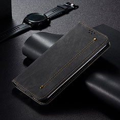 Funda de pano Cartera con Soporte B01S para Huawei Enjoy 50 Negro