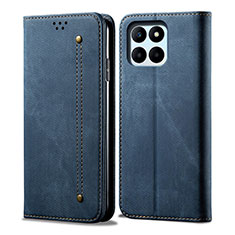 Funda de pano Cartera con Soporte B01S para Huawei Honor X6a Azul