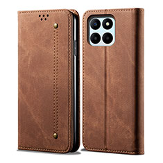 Funda de pano Cartera con Soporte B01S para Huawei Honor X8b Marron