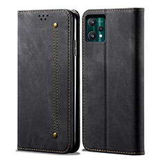 Funda de pano Cartera con Soporte B01S para Realme 9 4G Negro