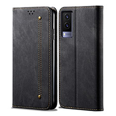 Funda de pano Cartera con Soporte B01S para Vivo V21e 5G Negro