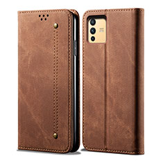 Funda de pano Cartera con Soporte B01S para Vivo V23 5G Marron