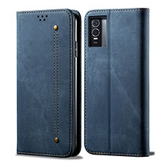 Funda de pano Cartera con Soporte B01S para Vivo Y74s 5G Azul