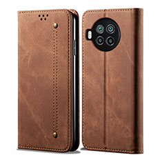 Funda de pano Cartera con Soporte B01S para Xiaomi Mi 10i 5G Marron