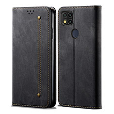 Funda de pano Cartera con Soporte B01S para Xiaomi POCO C3 Negro