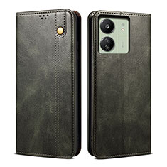 Funda de pano Cartera con Soporte B01S para Xiaomi Poco C65 Caqui