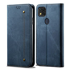 Funda de pano Cartera con Soporte B01S para Xiaomi Redmi 9 Activ Azul