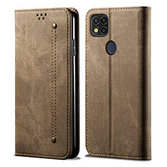 Funda de pano Cartera con Soporte B01S para Xiaomi Redmi 9 Activ Caqui