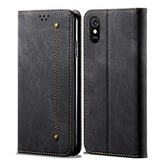 Funda de pano Cartera con Soporte B01S para Xiaomi Redmi 9A Negro