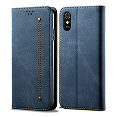 Funda de pano Cartera con Soporte B01S para Xiaomi Redmi 9AT Azul