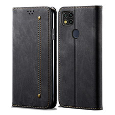 Funda de pano Cartera con Soporte B01S para Xiaomi Redmi 9C Negro