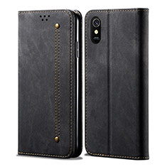 Funda de pano Cartera con Soporte B01S para Xiaomi Redmi 9i Negro