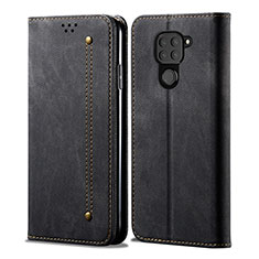 Funda de pano Cartera con Soporte B01S para Xiaomi Redmi Note 9 Negro