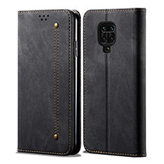 Funda de pano Cartera con Soporte B01S para Xiaomi Redmi Note 9 Pro Max Negro