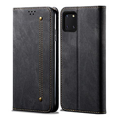 Funda de pano Cartera con Soporte B02S para Samsung Galaxy Note 10 Lite Negro