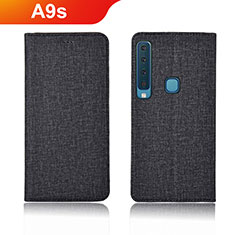 Funda de pano Cartera con Soporte Carcasa para Samsung Galaxy A9s Negro