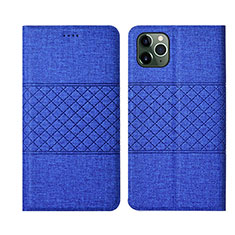 Funda de pano Cartera con Soporte H01 para Apple iPhone 11 Pro Azul