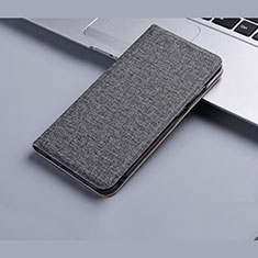 Funda de pano Cartera con Soporte H01 para Apple iPhone 13 Mini Gris