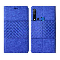 Funda de pano Cartera con Soporte H01 para Huawei Nova 5i Azul