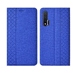 Funda de pano Cartera con Soporte H01 para Huawei Nova 6 Azul