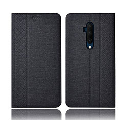 Funda de pano Cartera con Soporte H01 para OnePlus 7T Pro Negro