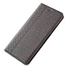 Funda de pano Cartera con Soporte H01 para Samsung Galaxy A70S Gris