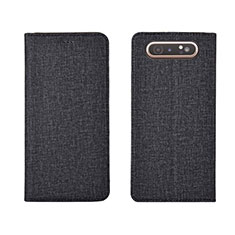 Funda de pano Cartera con Soporte H01 para Samsung Galaxy A80 Negro