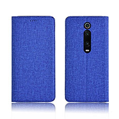 Funda de pano Cartera con Soporte H01 para Xiaomi Mi 9T Azul