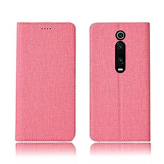 Funda de pano Cartera con Soporte H01 para Xiaomi Redmi K20 Pro Rosa