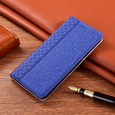 Funda de pano Cartera con Soporte H02 para Apple iPhone 13 Pro Azul