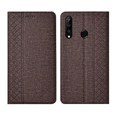 Funda de pano Cartera con Soporte H02 para Huawei P30 Lite New Edition Marron