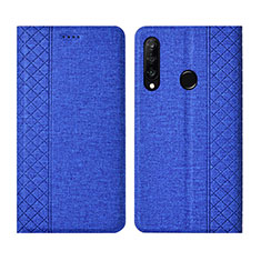 Funda de pano Cartera con Soporte H02 para Huawei P30 Lite XL Azul